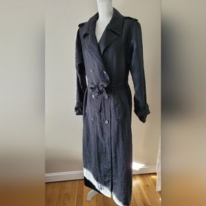 Long black trench coat